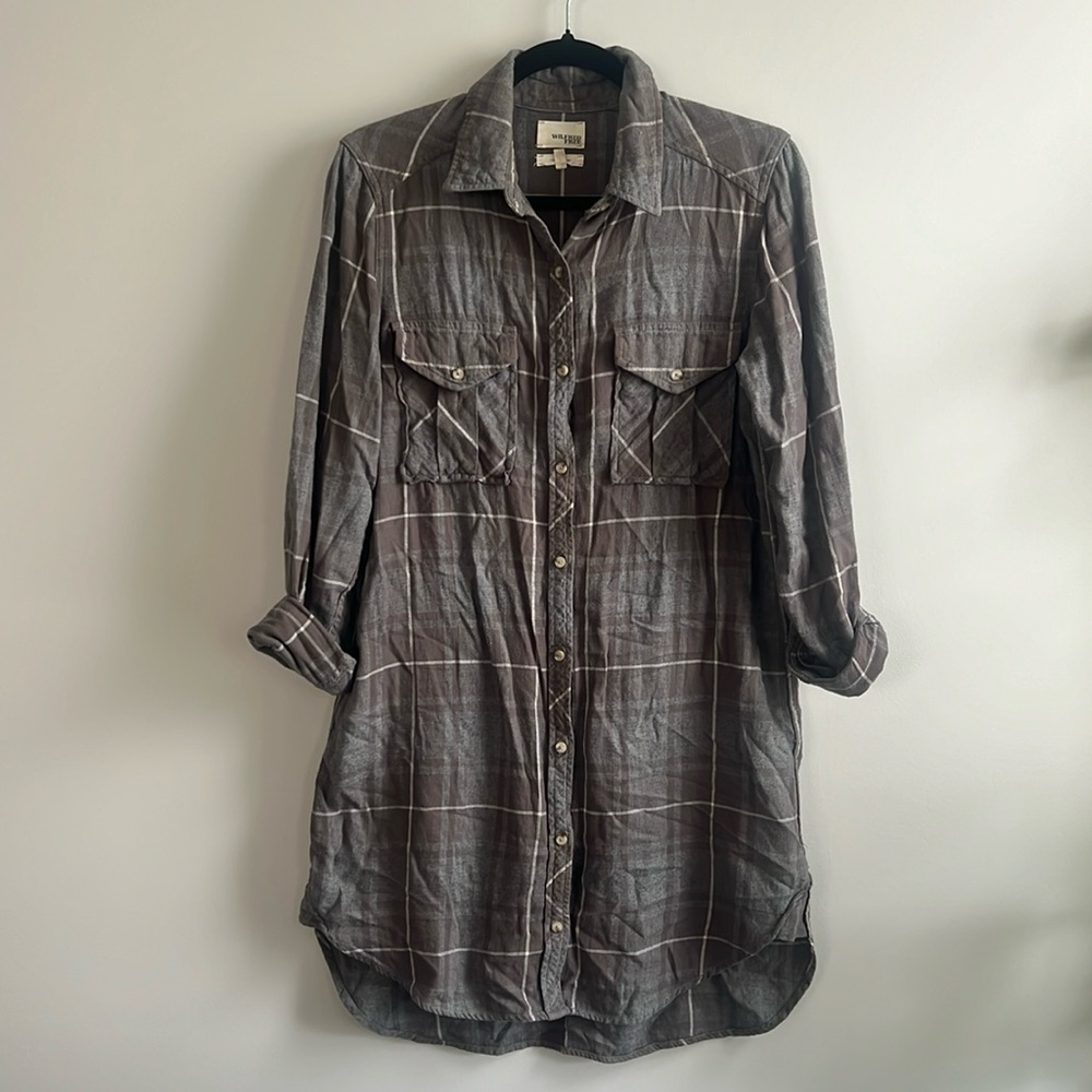ARITZIA Wilfred Free Veronika Plaid shirt dress - Picture 1 of 4
